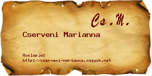 Cserveni Marianna névjegykártya