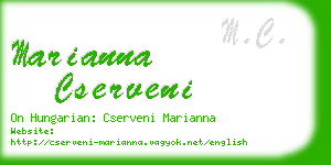 marianna cserveni business card